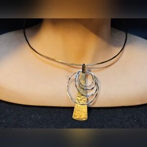 Designer RLM sterling and Brass Necklace